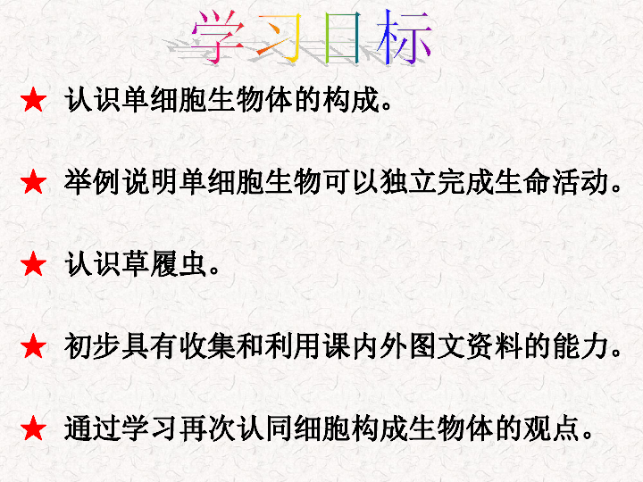 苏科版七年级下册生物 4.9.3 单细胞的生物体 课件 (共22张PPT)