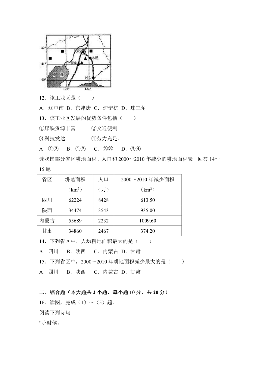 2017年广东省河源一中中考地理模拟试卷（3）（解析版）