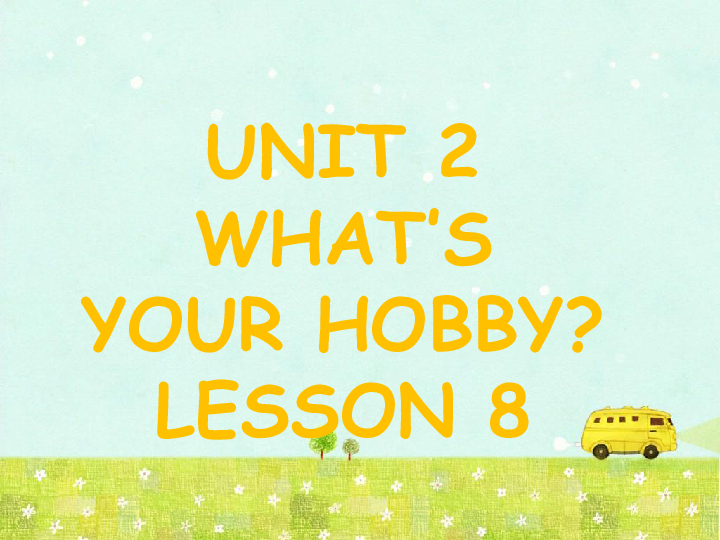 Unit 2 What's your hobby? Lesson 8 课件(共18张PPT)