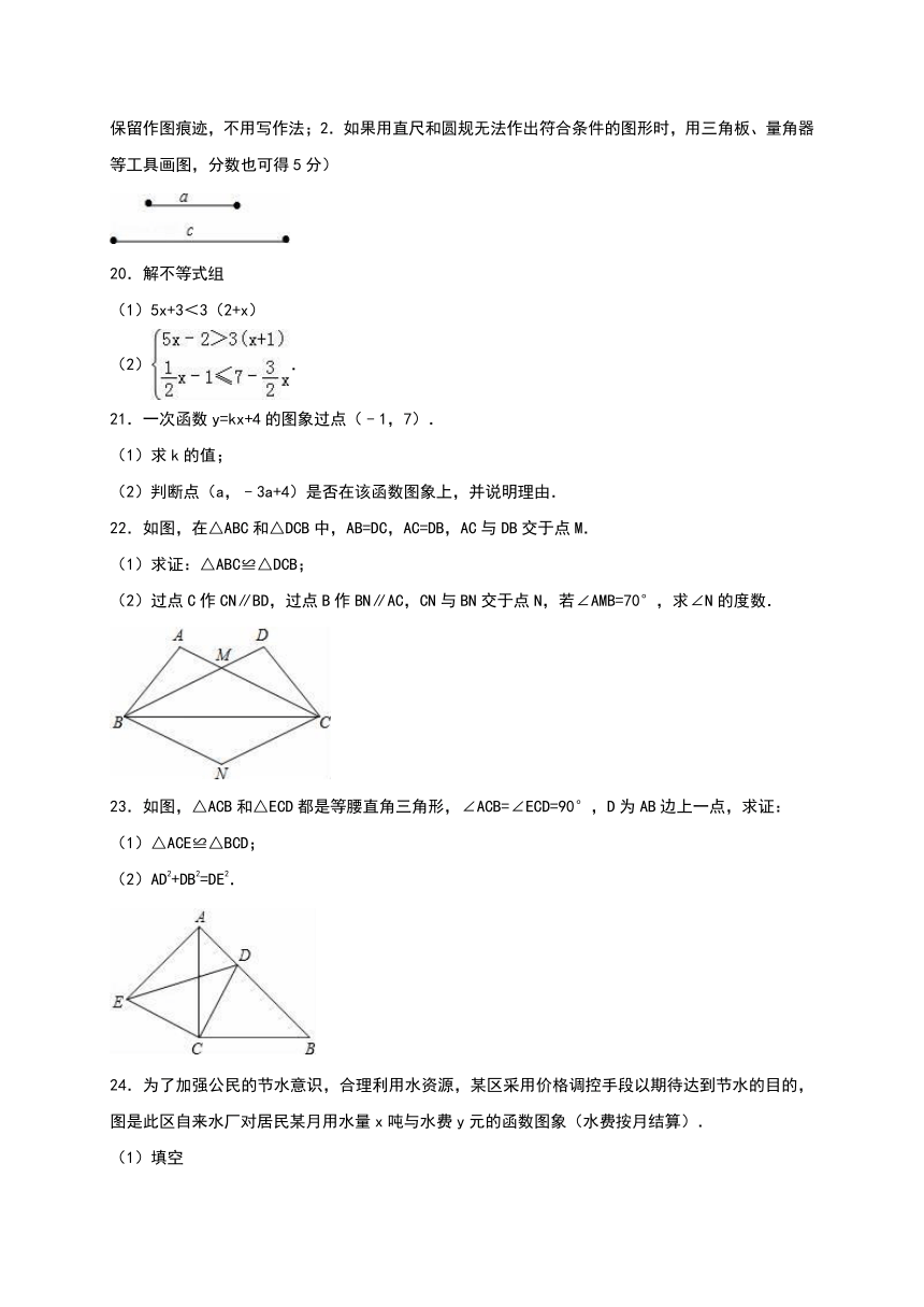 浙江省金华市金东区2015-2016学年八年级（上）期末数学试卷（解析版）