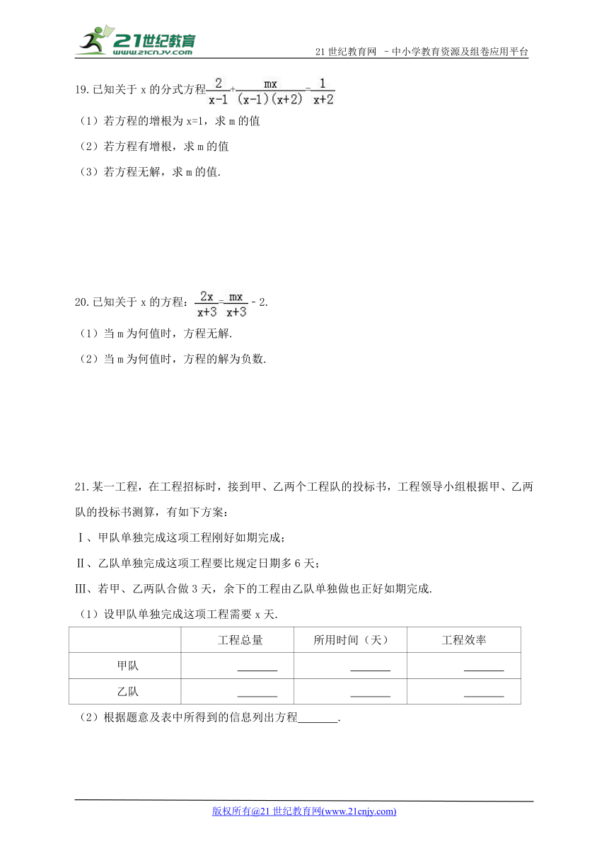 15.3 分式方程培优提高试题