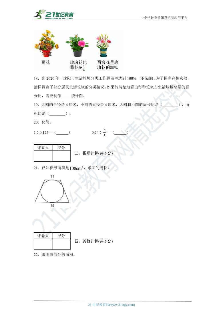 【名校期末冲刺】北师大版小学数学六年级上册百分必刷（四）（含答案）