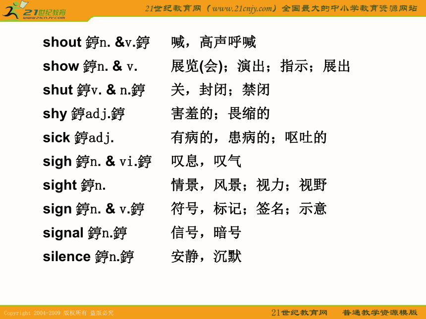 2010届高考英语复习课件：考前特训（第7天）