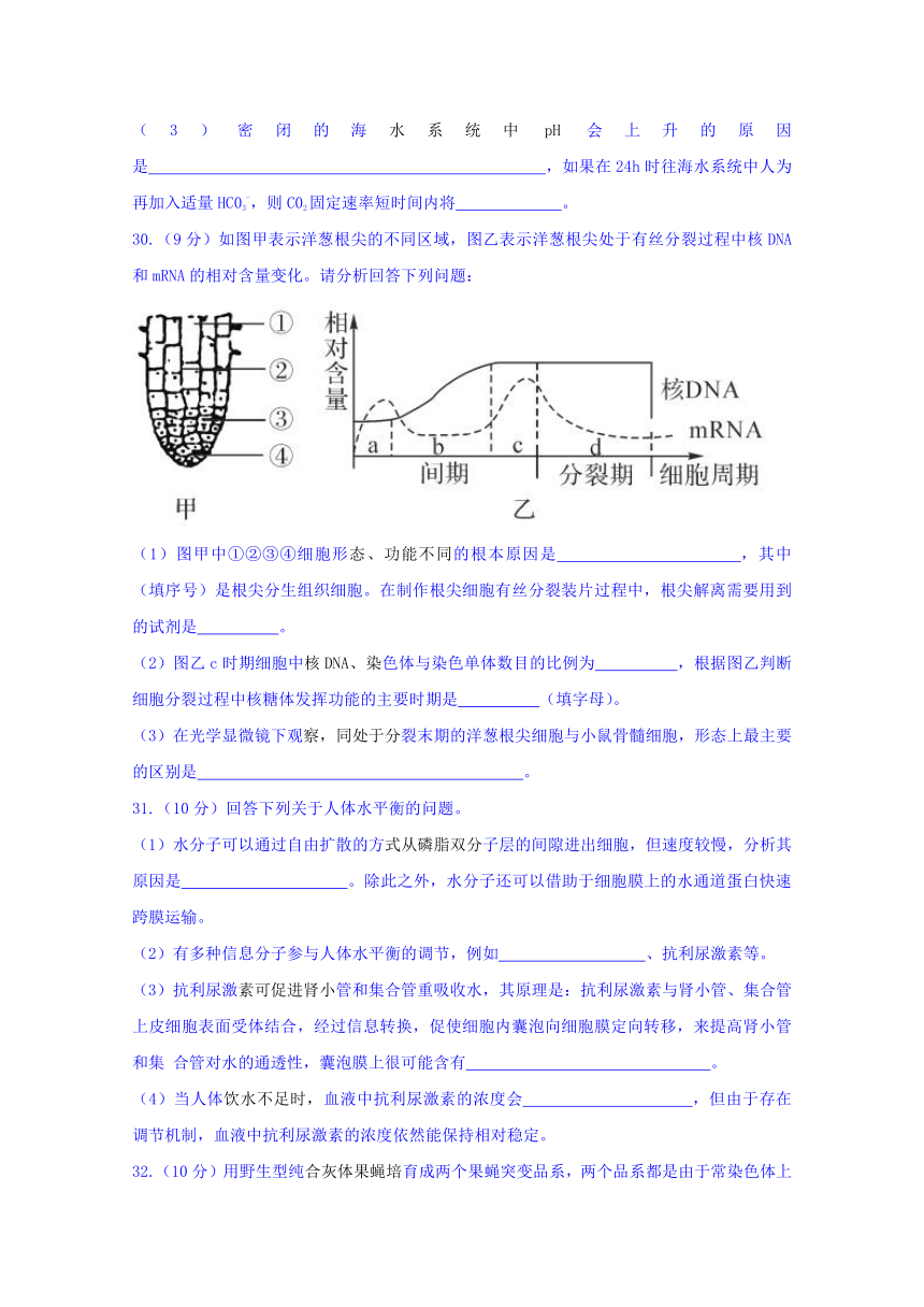 湖北省重点高中联考协作体2018届高三下学期期中考试理科综合生物试卷