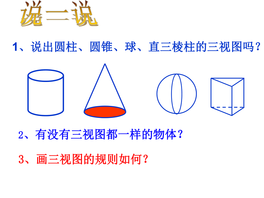 3.2简单几何体的三视图（3）