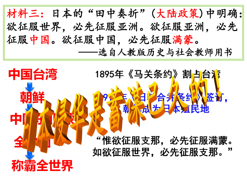 3.1.1 日本侵华战争的开始 课件