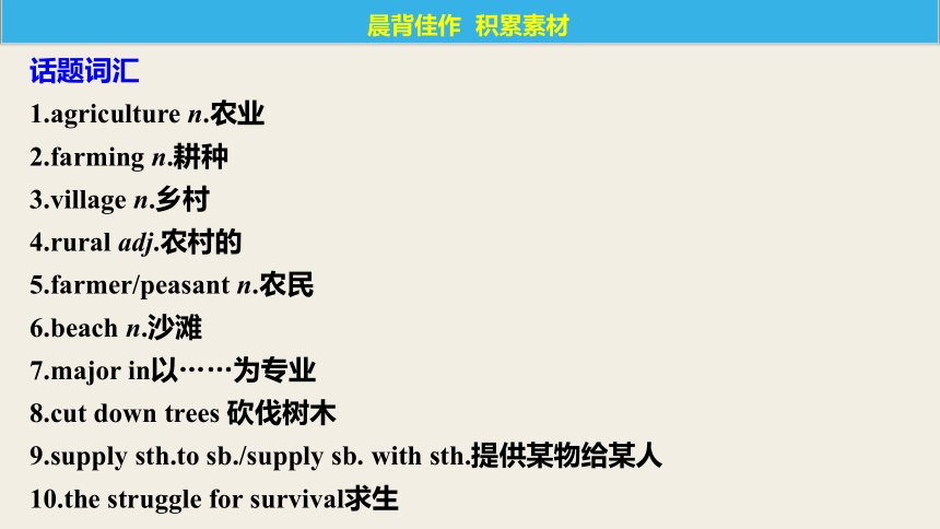 高中英语人教版（新课标）必修4  Unit 2 Working the land词汇课件（共53张ppt）