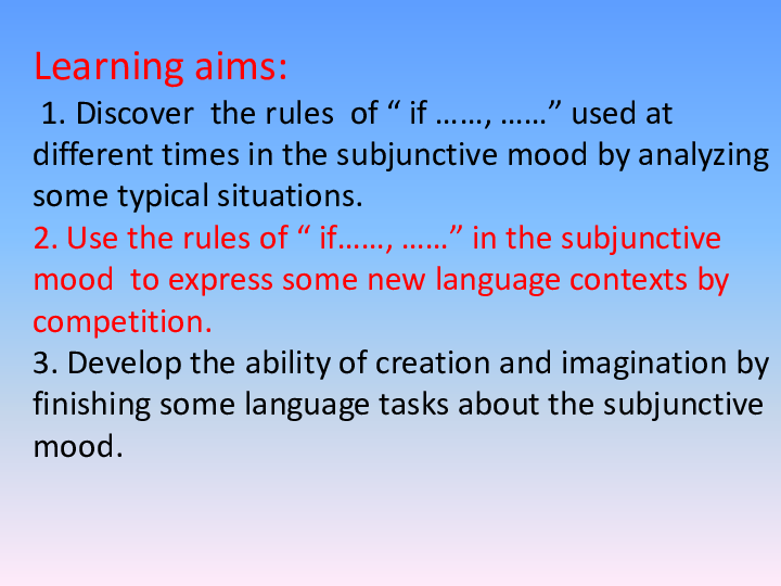 高二英语人教版选修6Unit 1 Art Subjunctive Mood 虚拟语气  课件 (共23张PPT)