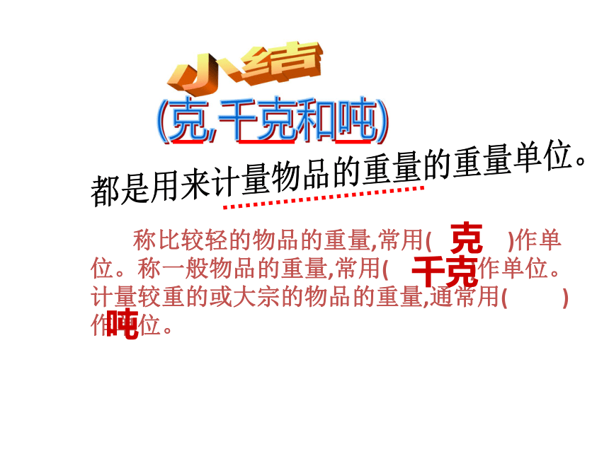 数学三年级下北京版3吨的认识课件（14张）