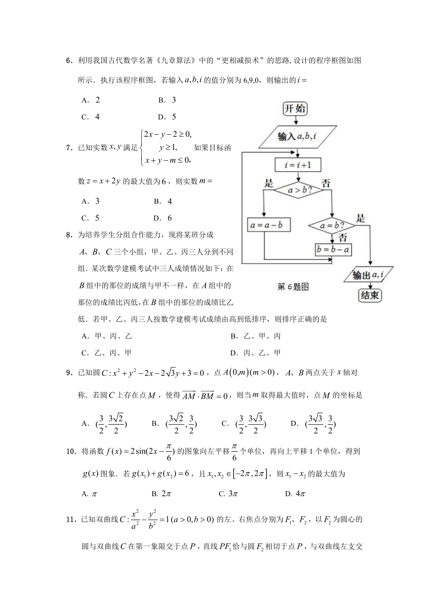 重庆市（非市直属校）2018届高三第二次质量调研抽测数学理试题