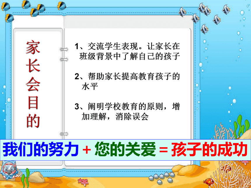 四年级家长会（为了我们共同的目标：沟通、理解、合作）