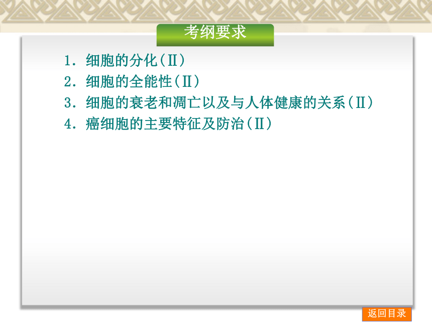 【新课标人教通用，一轮基础查漏补缺】第12讲 细胞的分化、衰老、凋亡和癌变 （39ppt）