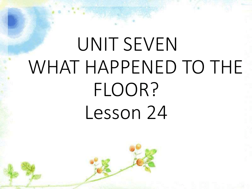 Unit 7 What happened to the floor? Lesson 24 课件