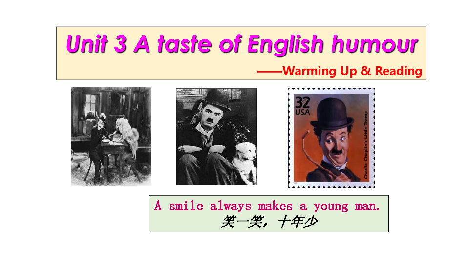 高中英语人教新课标必修四 Unit 3 A taste of English humour——Warming Up & Reading课件（共19张ppt）