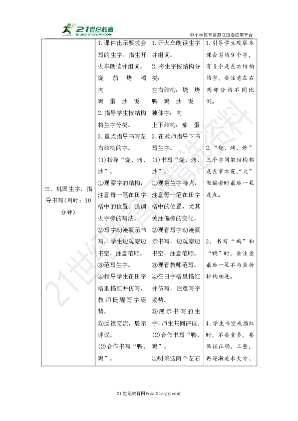 【2020统编版】二年级下册语文识字4《中国美食》导学案