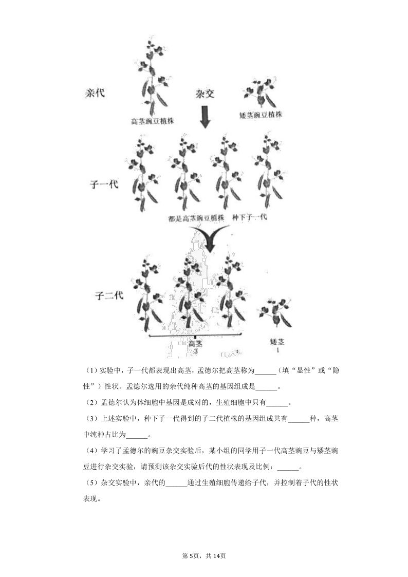 贵州省贵阳市2020年中考生物试卷（word版含解析）