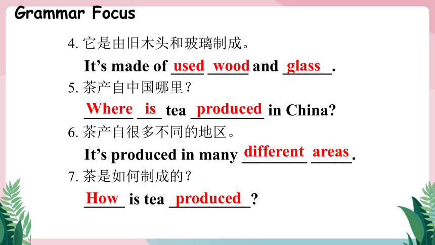 Unit 5 What are the shirts made of? Section A Grammar Focus-4c 课件(共35张PPT)