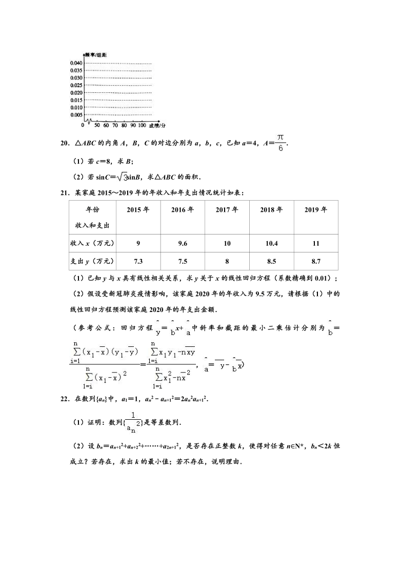 2019-2020学年贵州省黔南州高一下学期期末数学试卷 （Word解析版）