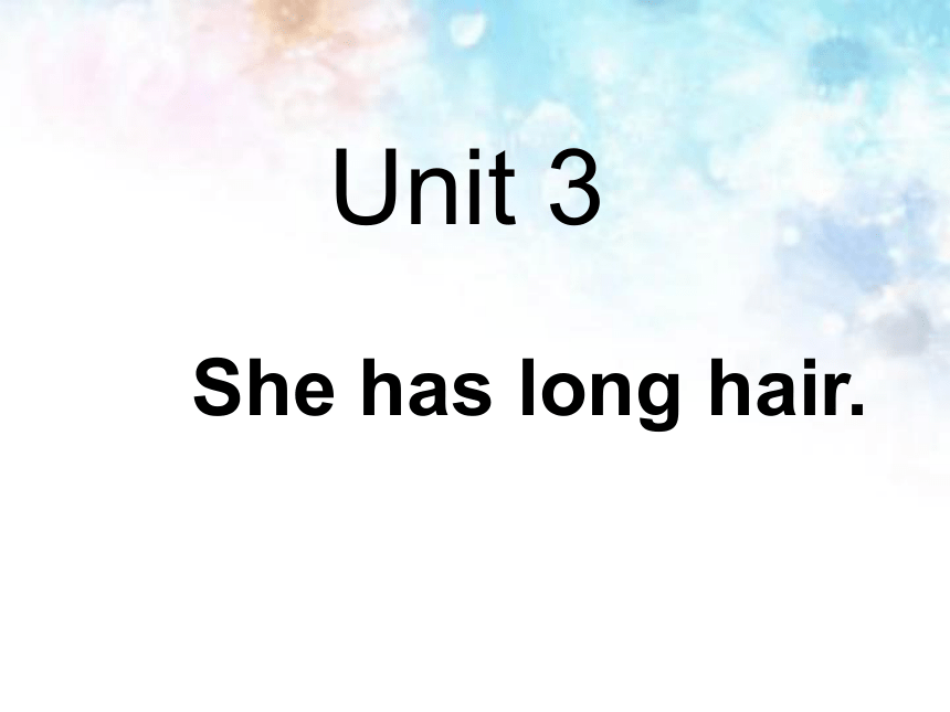 Unit 3 She has long hair 课件