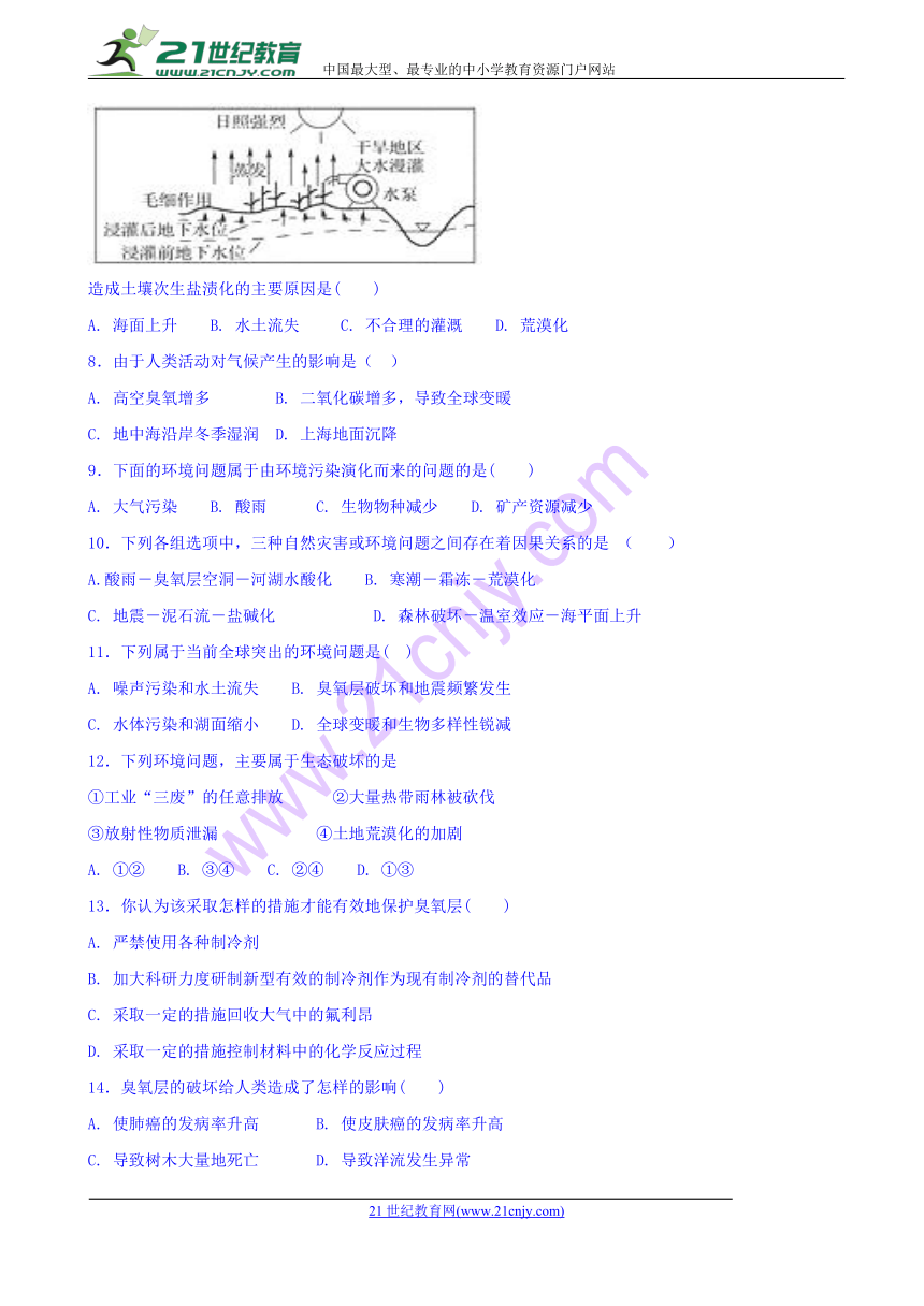 北京市昌平临川育人学校2017-2018学年高二下学期第二次月考地理试题 Word版含答案