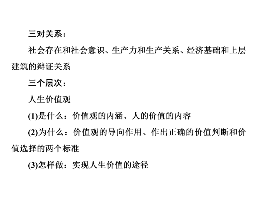 2018届高考政治二轮复习课件 知识专题突破 12认识社会与价值选择