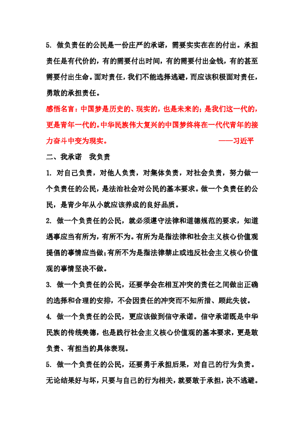 陕教版九年级道德与法治下册知识点集锦