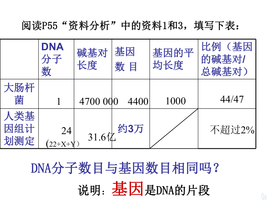 高中生物人教版必修2第三章第4节基因是有遗传效应的DNA片段   课件(25张)