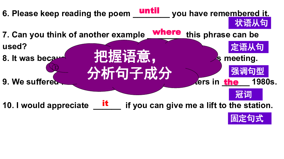 高考英语二轮复习课件：---Grammar Filling（共18张PPT）