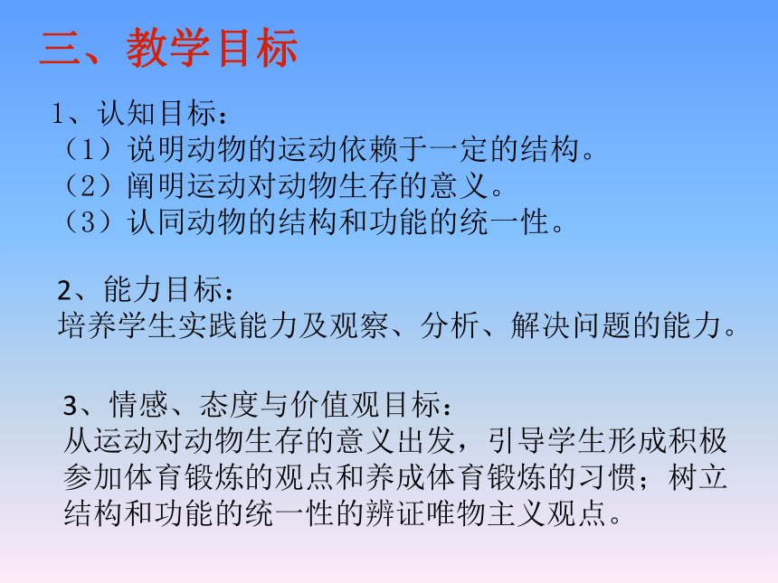 人教版八年级上册生物521动物的运动说课课件共13张ppt