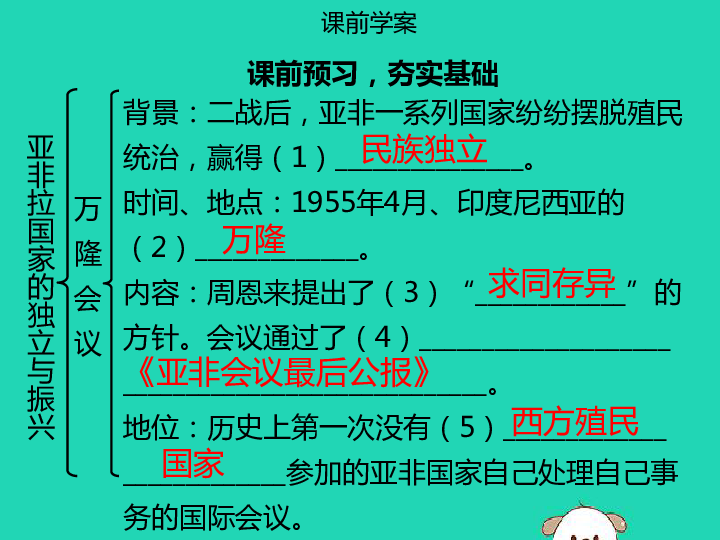 第16课亚非拉国家的独立与振兴同步课件中图版（24张PPT）