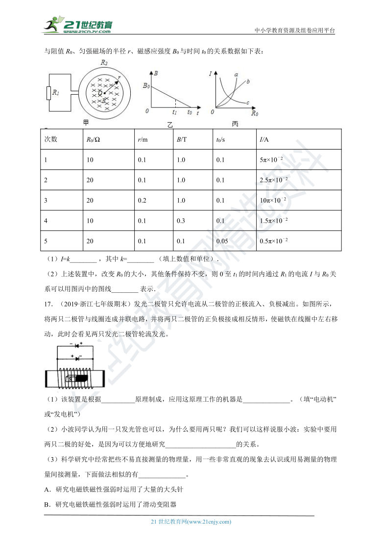 1.5 磁生电 一课一练 （含解析）.doc