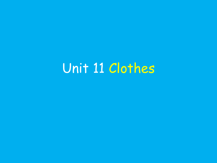 Unit 11 Clothes 课件