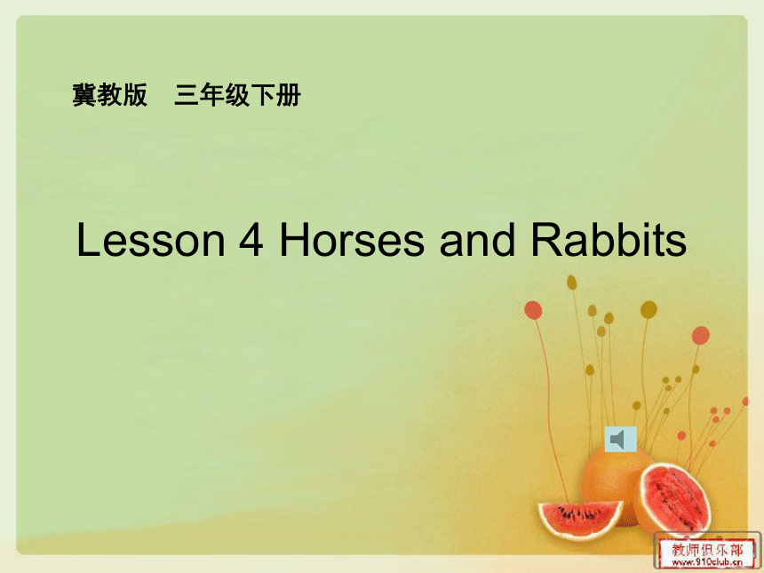 Lesson 4 Horses and Rabbits 课件
