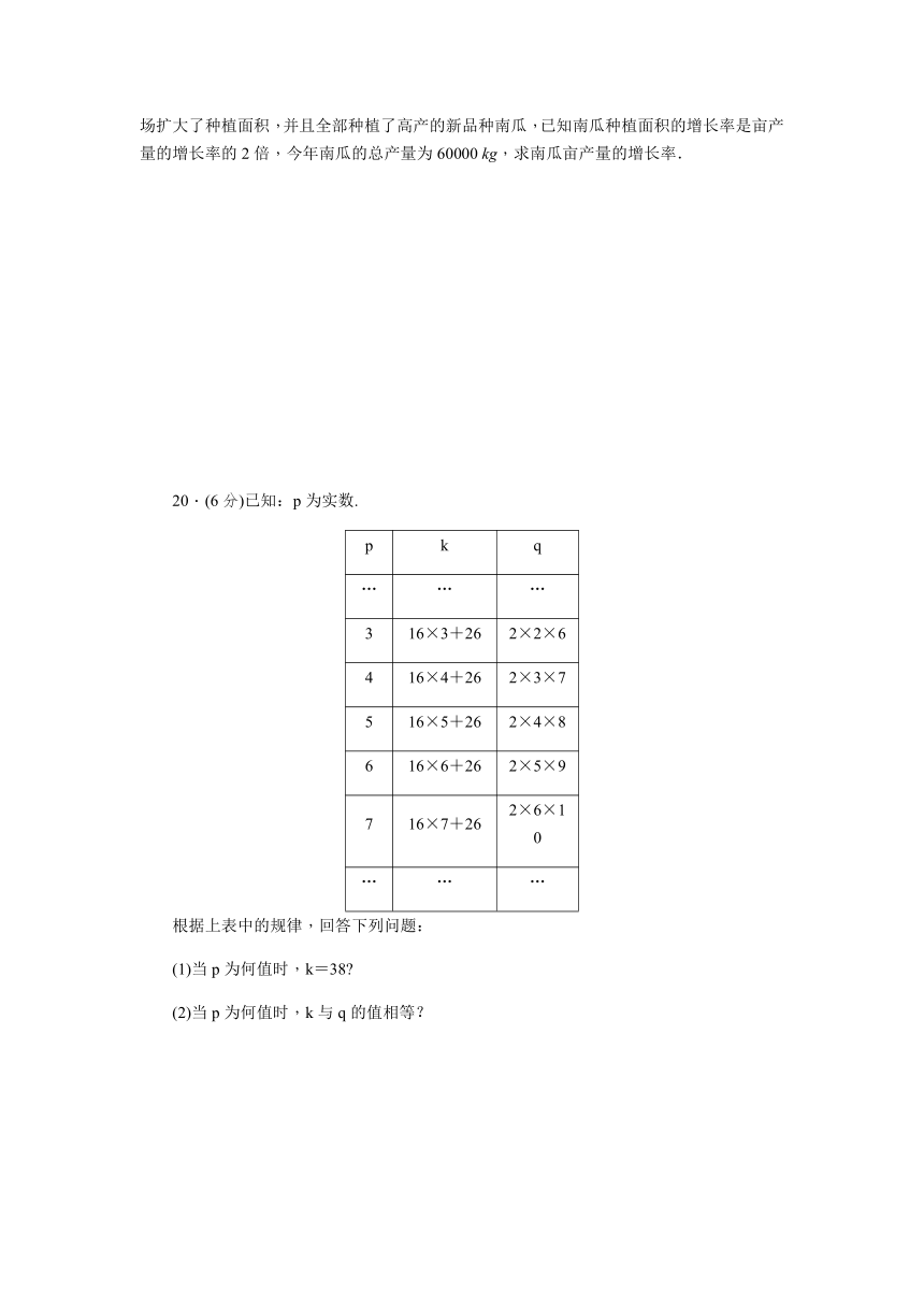 人教版九年级数学上第二十一章一元二次方程综合测试含答案