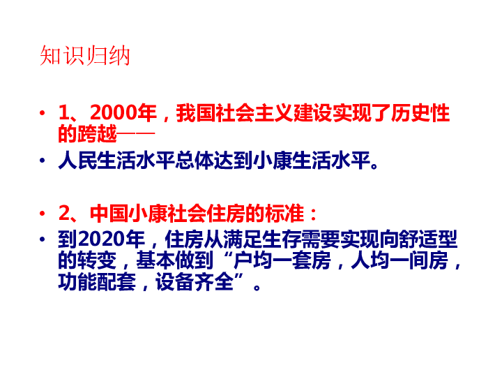 第五课 小康家园 复习课件（25张PPT）