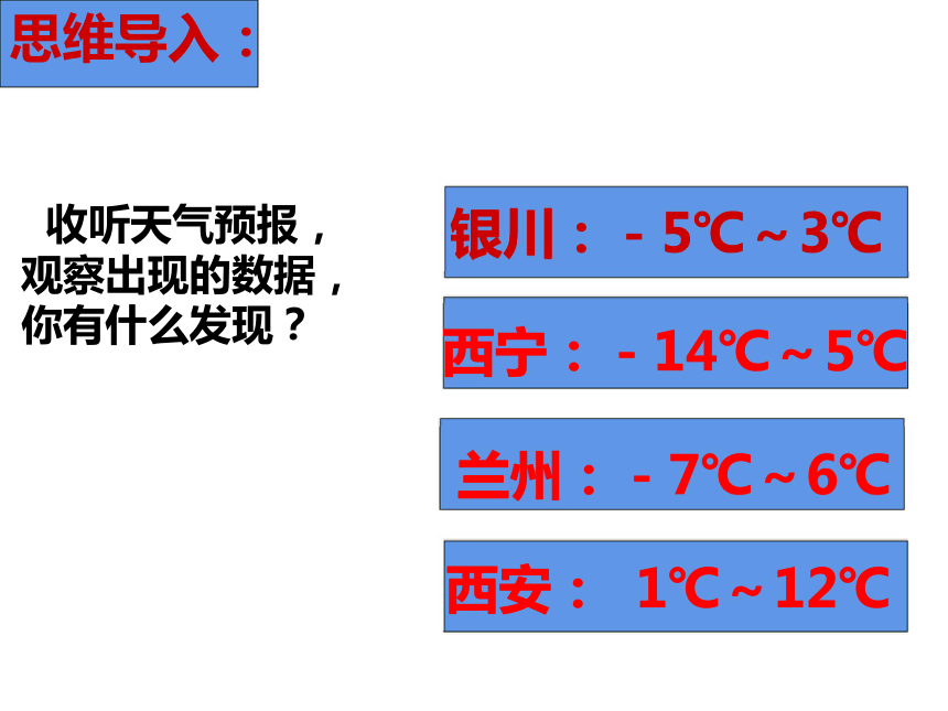 7 负数的初步认识（课件） 数学六年级上册-西师大版(共23张PPT)