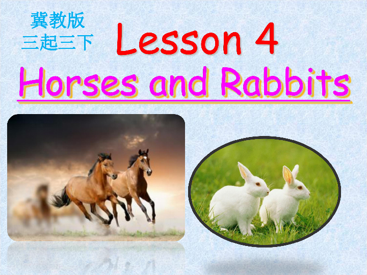 Unit 1 Lesson 4 Horses and Rabbits 课件(共40张PPT)