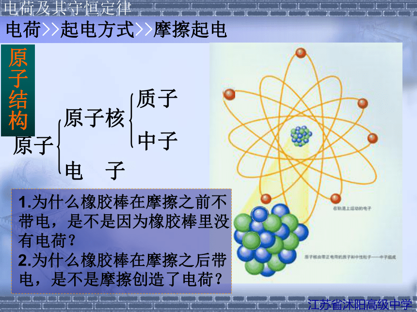 高中物理人教版选修3-1 第一章第一节 电荷及其守恒定律