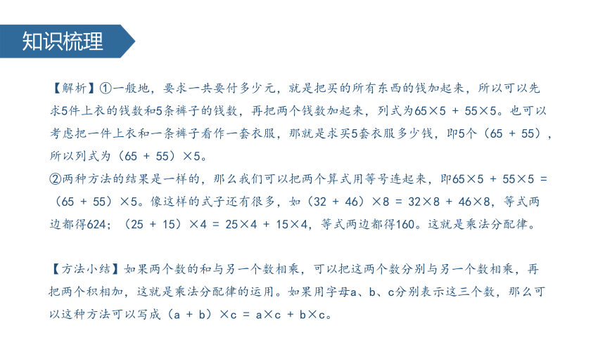 数学四年级下苏教版6.4乘法分配律课件（18张）