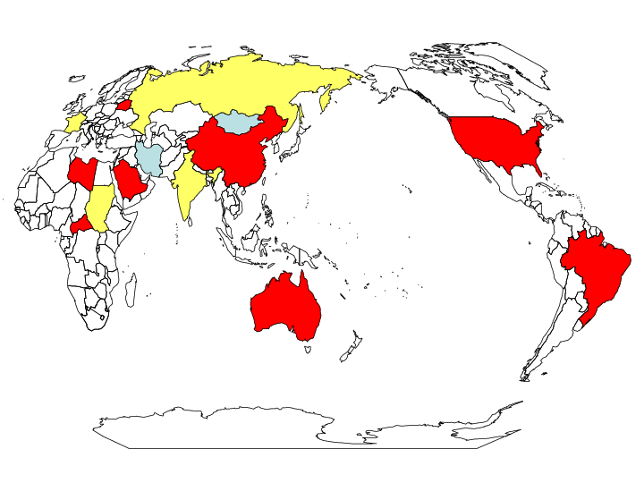 世界及各大洲空白地图 （共58张幻灯片）