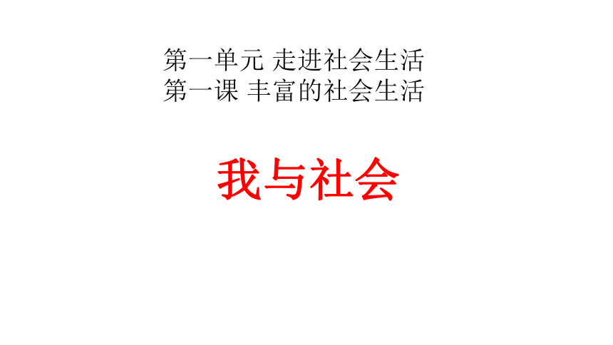 1.1 我与社会 课件(共25张PPT)