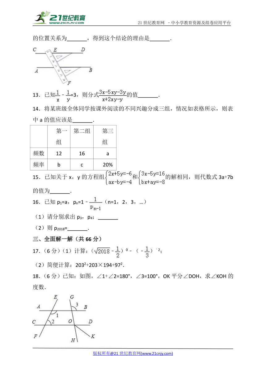 浙教版2017-2018学年度七年级下学期数学期末试题（含解析）