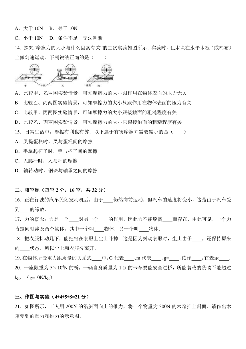 湖南省永州市李达中学2016-2017学年八年级（下）第一次月考物理试卷（解析版）
