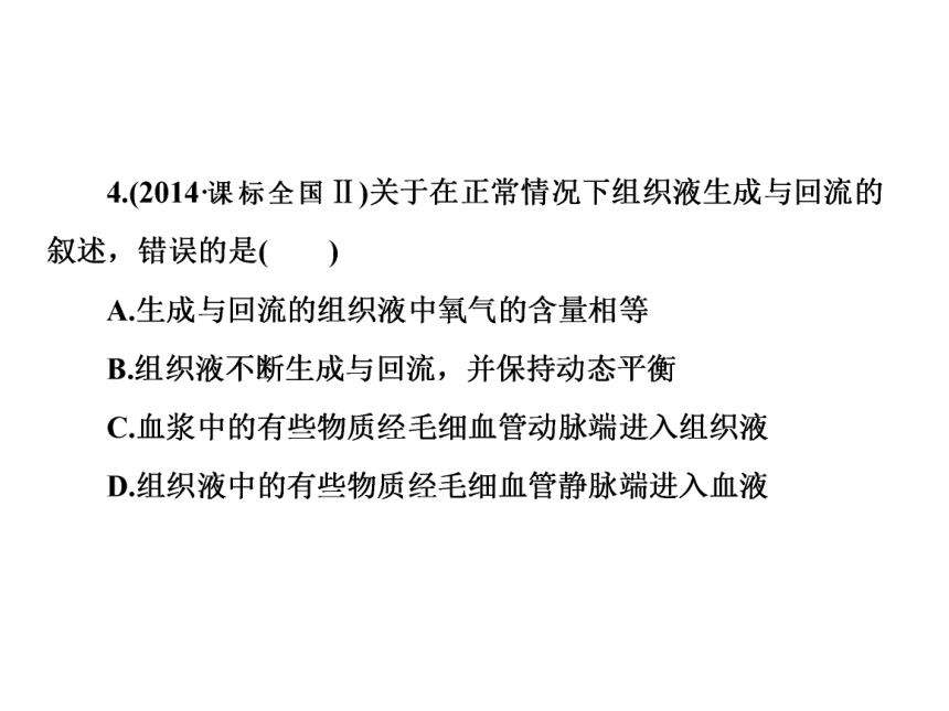 2018年高考生物二轮复习专题12人体内环境与稳态课件(117张PPT)