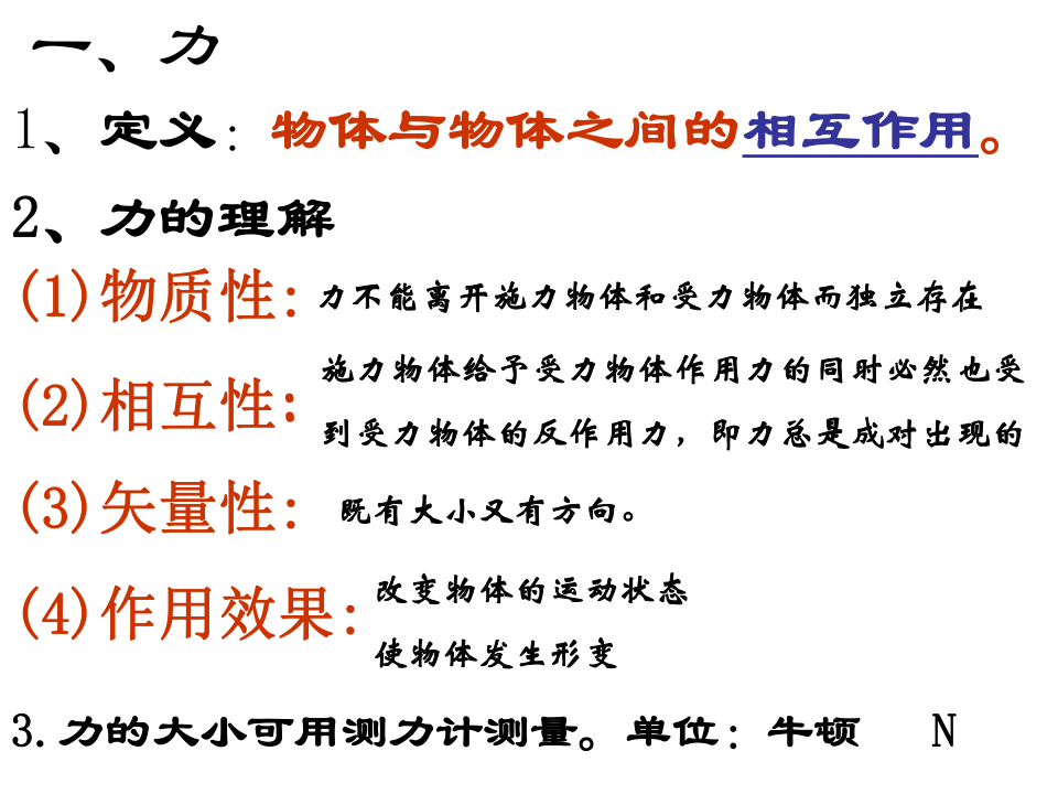 人教版高一物理必修一《3.1重力 基本相互作用》课件(28张PPT)