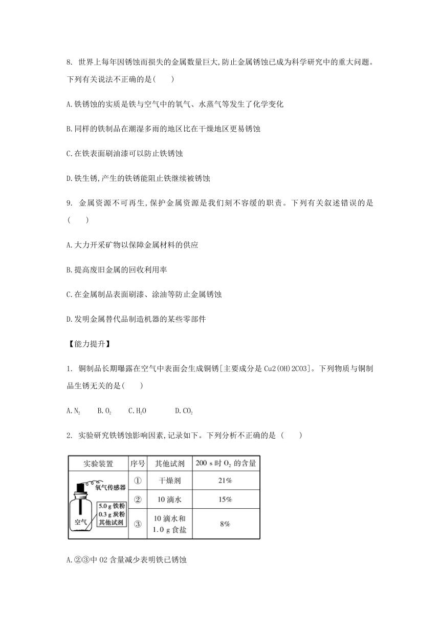 8.3　金属资源的利用和保护（第2课时）同步练习 —2020—2021学年九年级化学人教版下册（有答案）