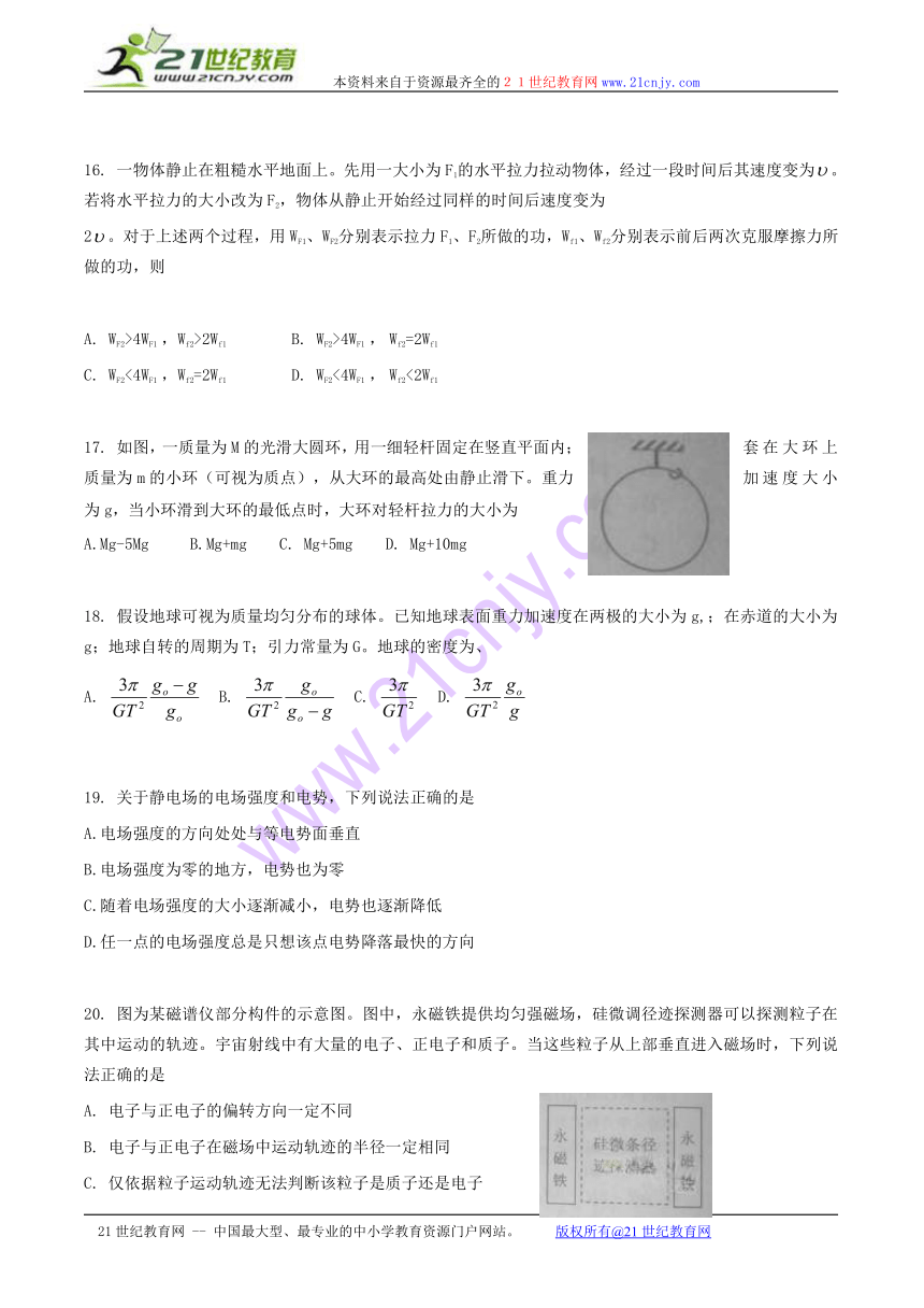 2014年高考真题——理综（新课标II）Word版无答案