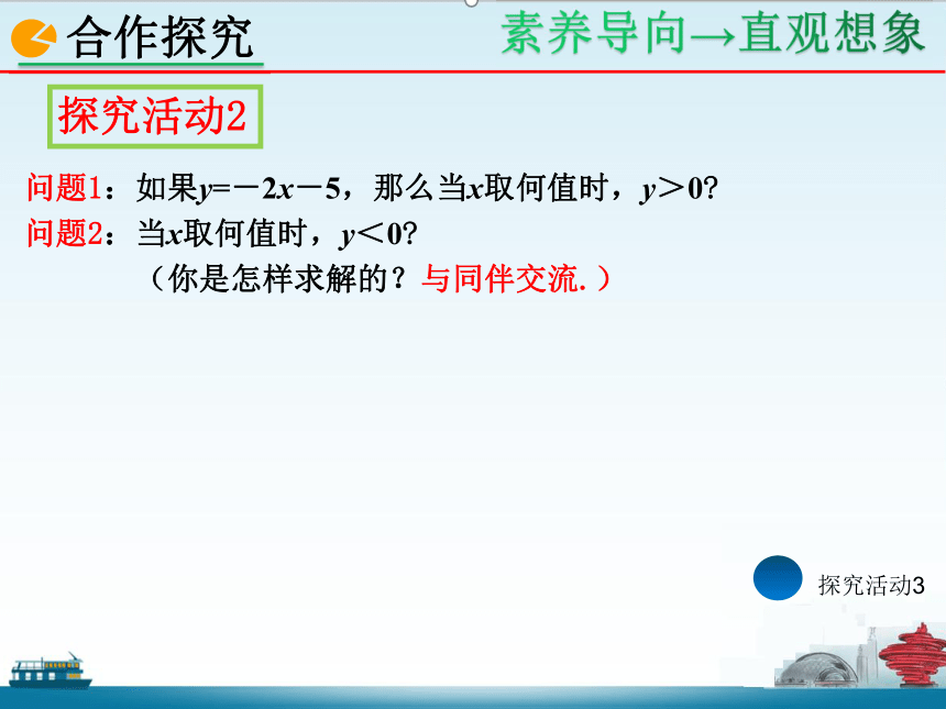 2020-2021学年八年级数学北师大版下册 2.5 一元一次不等式与一次函数 课件（19张）