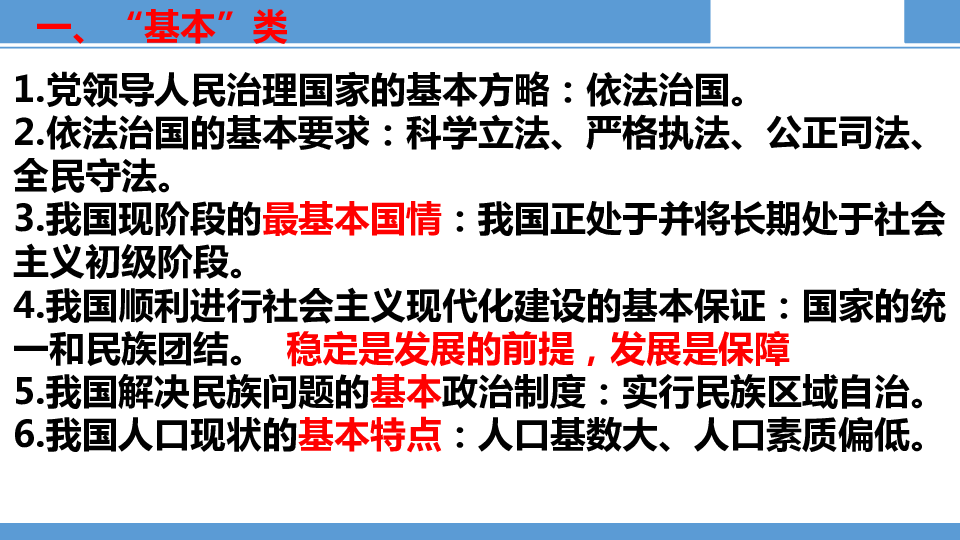 九年级道德与法治上册期末考前指导 课件（24张PPT）