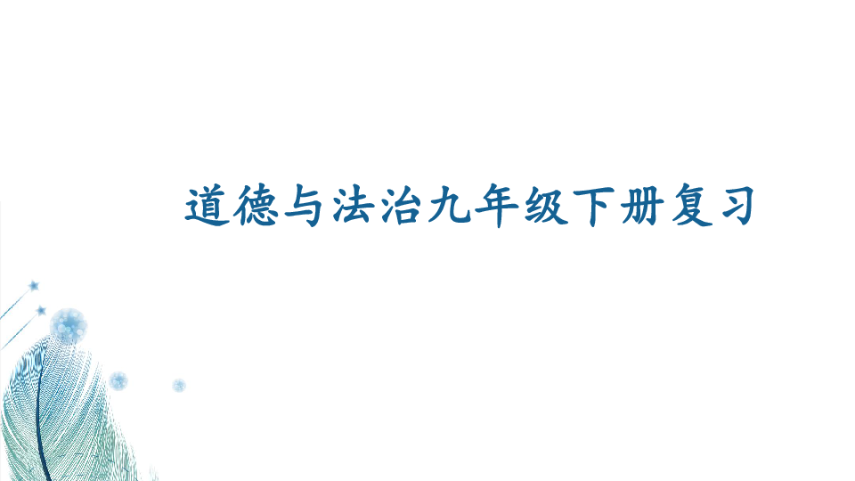 2020年中考道法复习课件：九年级下册（16张幻灯片）